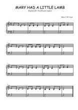 Téléchargez l'arrangement pour piano de la partition de Traditionnel-Mary-had-a-little-lamb en PDF